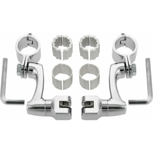 Motorcycle 1 1/4" 32mm Highway Foot Peg Mounts Clamps For Harley Honda Suzuki Kawasaki Models Engine Guards