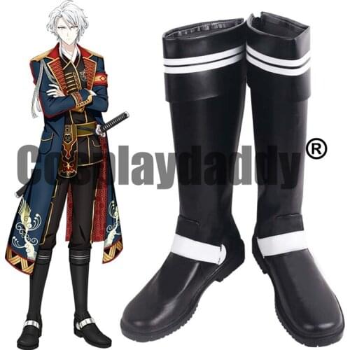 IDOLiSH7 TRIGGER Yaotome Gaku Ayakashi Mangekyo Karatogaokuri Katanashu Hanabusa Ver. Cosplay Shoes Knee-high Boots S008