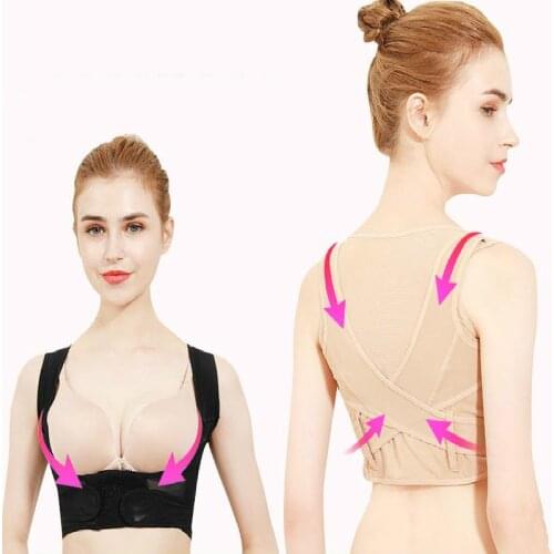 Women Chest Brace Up Ladies Posture Corrector Shapewear Breast Back Support Strap Bra Support Body Shaper Corset Vest Tops Belt