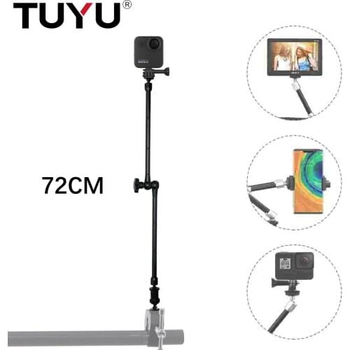 22inch Motorcycle Bike Metal Articulating Friction Magic Arm & Clamp for GoPro Max Hero 9 8 Insta360 One R X2 Camera Accessories