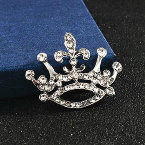 Fashion 2021 Charm Crystal Crown Brooch Retro Big Royal Brooch Rhinestones Brooch Woman Jewelry Wedding Corsage dropshipping