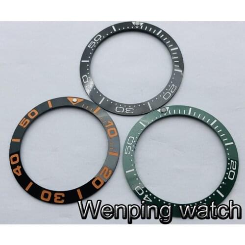 New 40mm high quality green/black ceramic bezel Insert fit 43mm watch case mens watch bezel