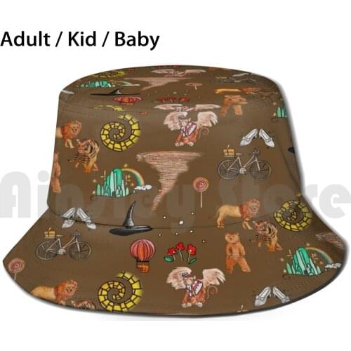 Oh My! Sun Hat Tornado Slippers Brick Road Emerald City Rainbow Lion Tiger Bear Monkey Flying Lollipop