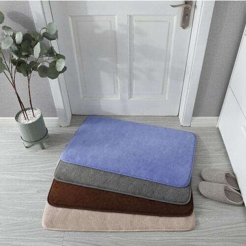 Solid Color Inside Doormat Super Absorbs for Small Front Door Floor Dirt Trapper Area Rugs Kitchen Living Room Entrance Carpet