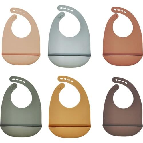 Adjustable Waterproof Silicone Baby Feeding Bib Eating Drinking Apron Cloth Protection for Toddler Wipe Clean Ligthweight