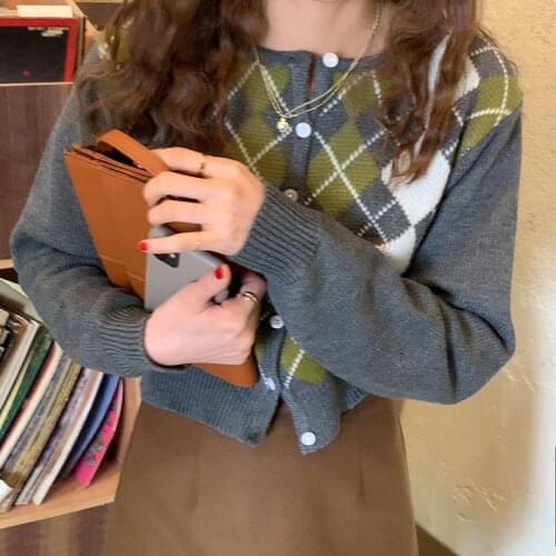 4 Colors 2021 spring autumn korean style knittd cardigans womens loose Patchwork Sweaters Cardigan womens Outwear Coats (X1746)