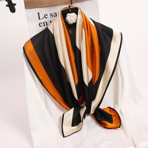 Women 100% Real Silk Square Scarf 88*88cm Pure Natural Silk Scarves Shawls Wraps Pashmina Muffler Foulard Femme Luxury Kerchief