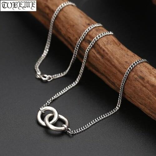 100% 925 Silver Women Necklace 925 Sterling Love Necklace Pure Silver Ladys Necklace