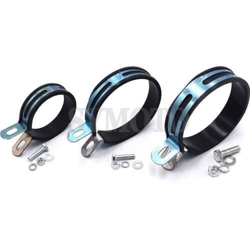 1pcs 60mm 88mm 100mm in diameter Holder Clamp Fixed Ring Support Bracket For Universal Motorcycle Exhaust Pipe Muffler Escape
