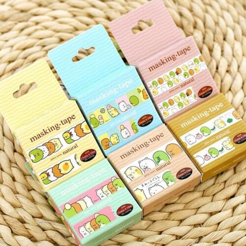 1pcs/lot New Arrival Bio Boxed Sticker With Cute Animal Multiple Styles Colorful And Kawaii Boxed Tapes