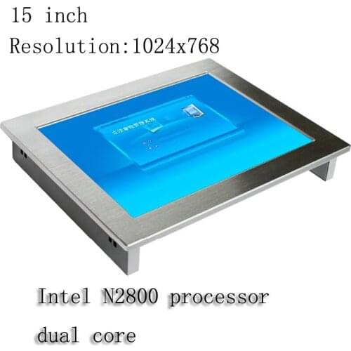 Best price LCD Monitor 15 inch 64Gb SSD& 4Gb RAM fanless industrial panel pc with sensitive touch screen flat computer