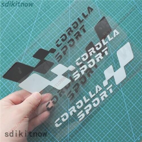 22x6cm 2pcs Car Body Windows Sports Racing Sticker Decal Styling For toyota corolla verso 2008 2011 2014 2018 2005 accessories