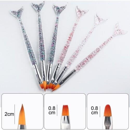 3pcs Nails Kit Nail Art Brushes UV Gel Builder Painting Dotting Extension Drawing Powder Pen Painting Tools Manicure SA1865-1