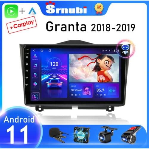 9" 2Din T6 Android10 Car Radio For LADA BA3 Granta Cross 2018 2019 GPS Navigation Carplay screen Multimedia Video Player Stereo