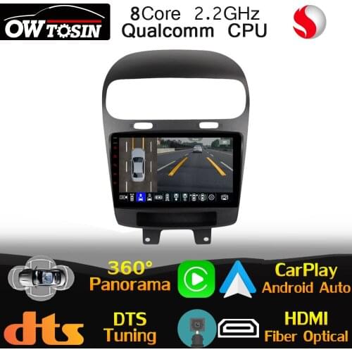 Qualcomm CPU Android For Dodge Journey JC Fiat Freemont 2012-2020 Car Multimedia Player Radio GPS 4G LTE Optical HDMI 360 Camera