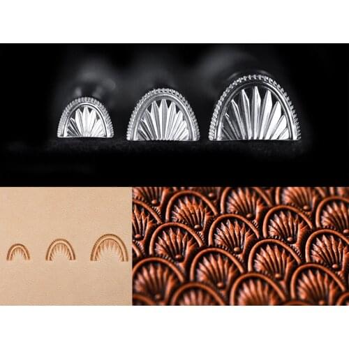 BK1 shell pattern combination tool diy handmade leather carving stainless steel advanced printing tool Tang grass carving
