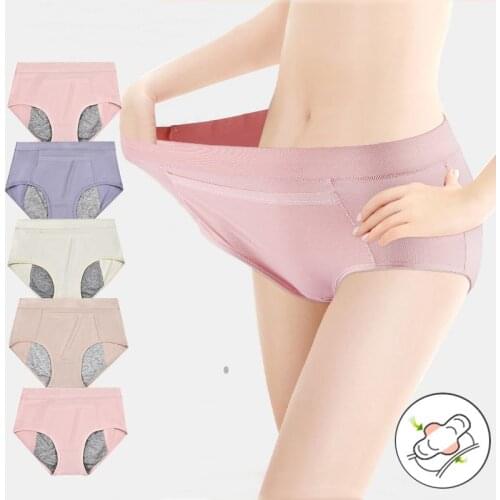 Dropshipping 5Pcs/lot Leak Proof Menstrual Period Panties Women Underwear Physiological Pants Breathable Cotton Ladies Briefs