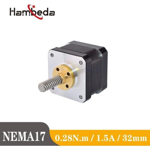 High Torque 2 Phase 3.0V 1.5A 1.8 Degree 32mm Hybrid NEMA17 Screw Stepper Motor Medical Equipment CNC Machine