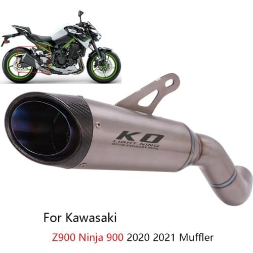 Slip-on Muffler for Kawasaki Z900 2020 2021 Motorcycle Exhaust Pipe No DB Killer Escape Reserve Catalyst Titanium Alloy Carbon
