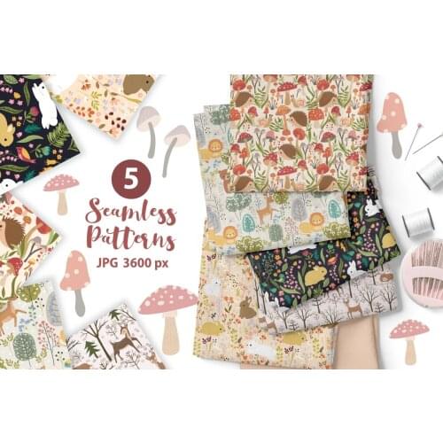 45*110cm Cotton Fabric Nordic Animal Printing Sewing Quilting Fabrics Basic Quality For Patchwork Needlework DIY Handmade Cloth