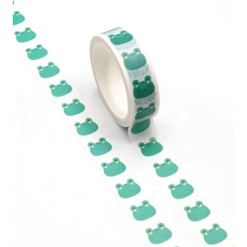 1pc Cute Frogs Washi Tape Scrapbooking Tool Adhesive Masking Tape Photo Album Decorative Washi Tape Stationery School Supplies