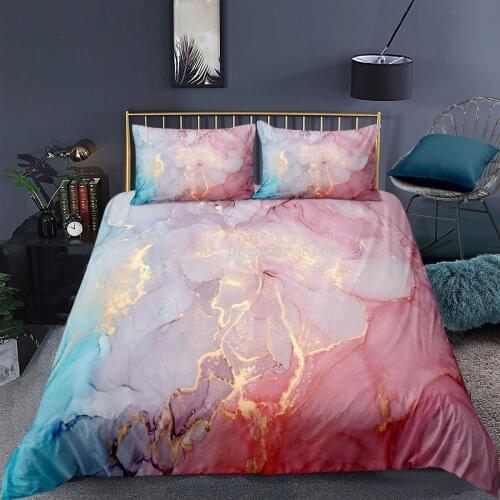 Luxury Bedding Sets Nordic Duvet Cover Set Single King Queen King Size Marble Bed Set Bedclothes 220x240 200x200 Quilt Covers