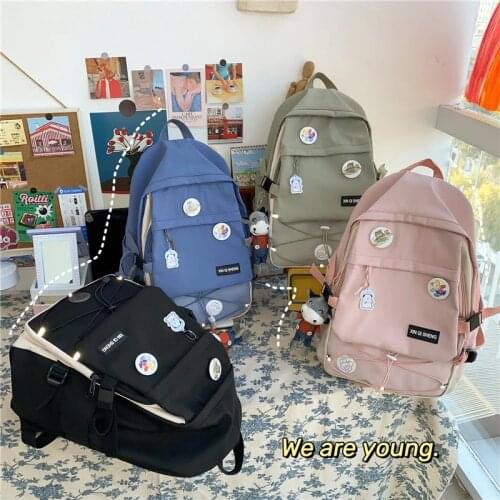 2021 Korean Version Of Large-capacity Travel Backpack Sports And Leisure School Bag High School Student Backpacks