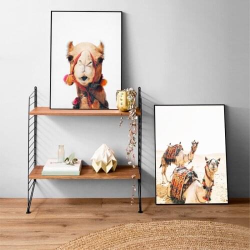 Camel Moroccan Wall Art Canvas Prints Decor Boho Desert Animal Photography Art Painting Bohemian Wall Pictures Home Decoration