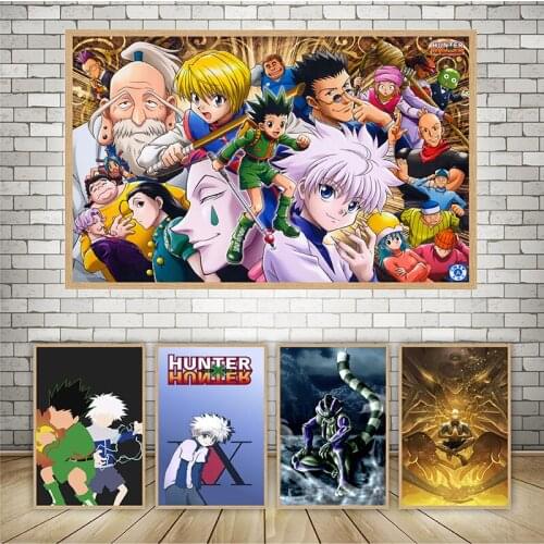 Hunter X Hunter Cartoon Gon Killua Hisoka Kurapika Wall Canvas Posters Painting Art Prints Wall Pictures for Living Room