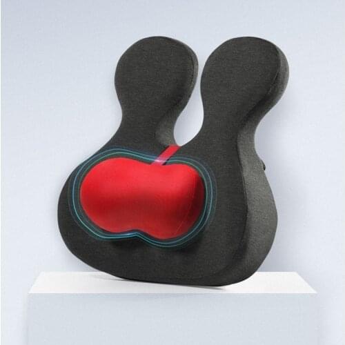 Memory Foam Lumbar Support Back Cushion Lumbar Backrest Waist Cushion Massage Pad Adjustable Small Round Pad Pain Relieve