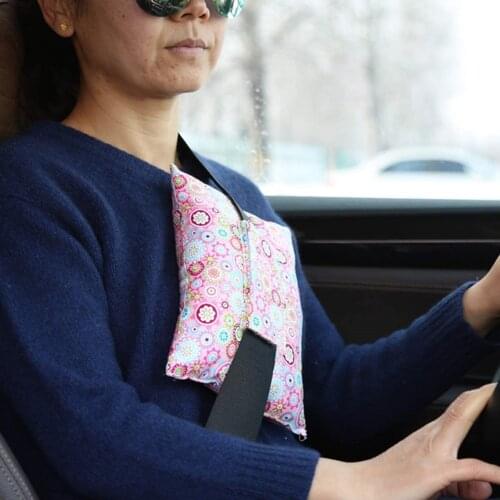 Seatbelt Pillows for Post-Surgery Heart Surgery Recovery Soft Comfort Support Cushion Car Travel Pillow Gifts Flower