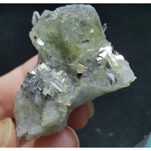 17.7gNatural rare green fluorite cluster mineral specimen stone and CRYSTAL HEALING CRYSTAL QUARTZ GEM