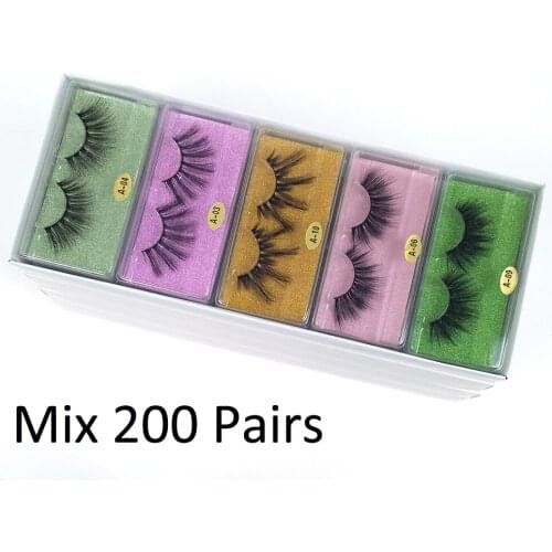 Wholesale 25mm Lashes 50/100/150/200 Pairs False Eyelashes Thick Strip Mink Lashes Makeup Dramatic Long Mink Eyelashes In Bulk
