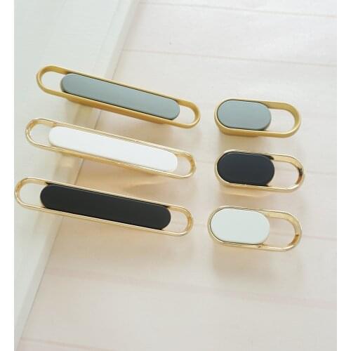2.5"Drawer Handles and Knobs Black Brass Wardrobe Cabinet Door Handle Zinc Alloy Closet Pulls Furniture Handle 64mm