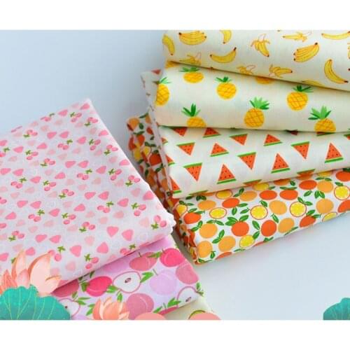 160x50cm Fruit print Twill Cotton Fabric DIY Childrens Wear Cloth Make Bedding Quilt Decoration Home