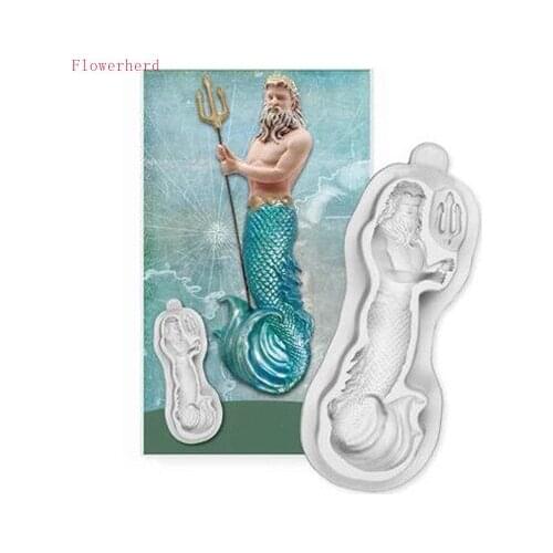 Fondant Cake Decor New Ocean Series Mermaid Cake Silicone Mold Chocolate Mold Shell Conch Fondant Tools Pastry Mold Baking Tools