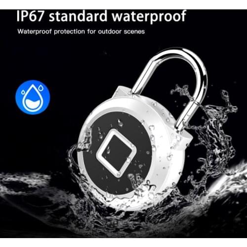 Smart Password Fingerprint Padlock Electronic BT Intelligent Waterproof Aluminum Alloy USB Pressure Resistant Cabinet Lock