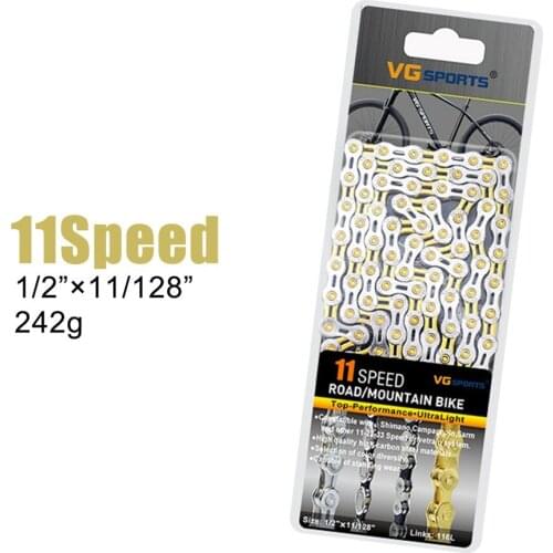 VG SPORTS Sports Bike Chain Mountain Road Bike General 6/7/8/9/10/11 Speed Mountain Bike Road Bike Bicycle Chain Semi-hollow