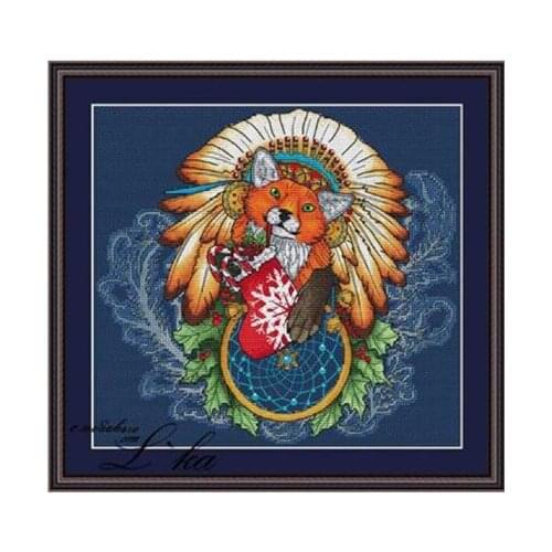 DARK BLUE cat Counted Cross Stitch 11CT 14CT 18CT DIY Chinese Cross Stitch Kits Embroidery Needlework Sets
