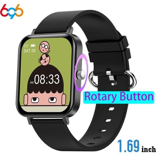 Lovely Rotary Button Smartwatch 1.69 Inches Smart Watch Heart Rate CF82 Sport Bracelet Wristbands For Android Huawei Xiaomi IOS