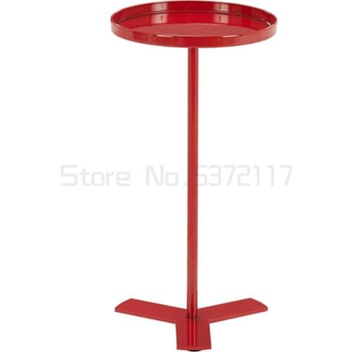 High foot sofa side table Mini round bedside corner table micro slit narrow side table
