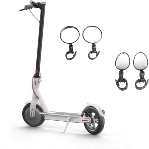 2pcs Round/Oval Rearview Mirrors for Ninebot Xiaomi Electric Scooter Mountain Bicycle Visible Mirror Reflector Bicycle Accessory