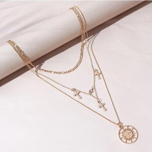 European personality sun tower multi-level necklace female temperament of jewelry necklace 12pcs/lot A013