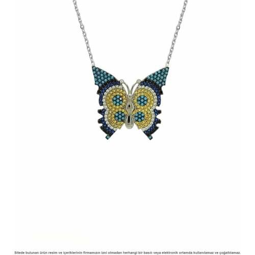 Silver Butterfly Lady Necklace