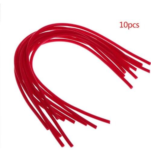 10 Pcs/Set Fishing Tube Rubber Band Turnover Hook Professional DIY Handmade Rigging Accessories Tackle Elastic