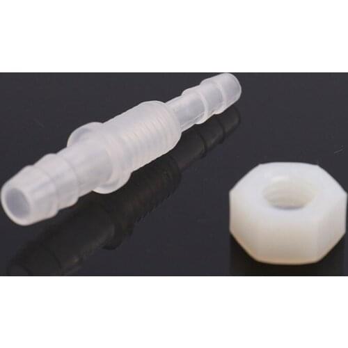 3~8mm M6~M10 Threaded Hex Nut PP Pipe Connectors Aquarium Fish Tank Adapter