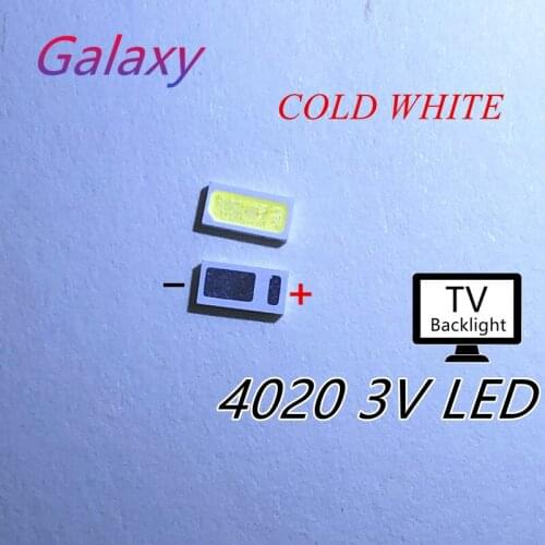 500pcs AOT LED Backlight 0.5W 3V 4020 48LM Cool white LCD Backlight for TV TV Application 4020C-W3C4
