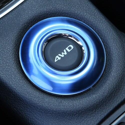 Car 4WD Four-wheel Drive Button Decoration Frame for Mitsubishi Outlander Peugeot 2013-2017 Accessories Car Styling