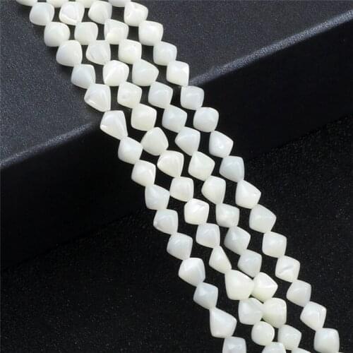 Beige Natural Freshwater Shell Mother Of Pearl Loose Spacer 6mm Abacus Beads For DIY Jewelry Making Bracelet Necklace Handmade