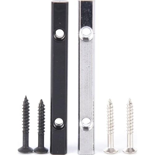 IRIN Black/Silver Metal Electric Guitar String Retainer Bar With 2 Mounting Screw Guitar Parts & Accessories
